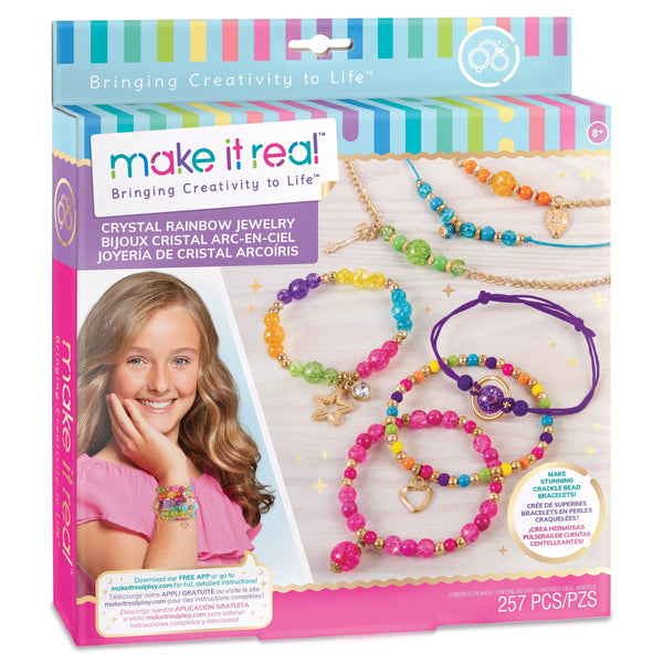DIY Customizable Friendship Bracelete & Charms, Multi-Coloured, 257-pk, for Arts & Crafts/Birthday Favour V5386