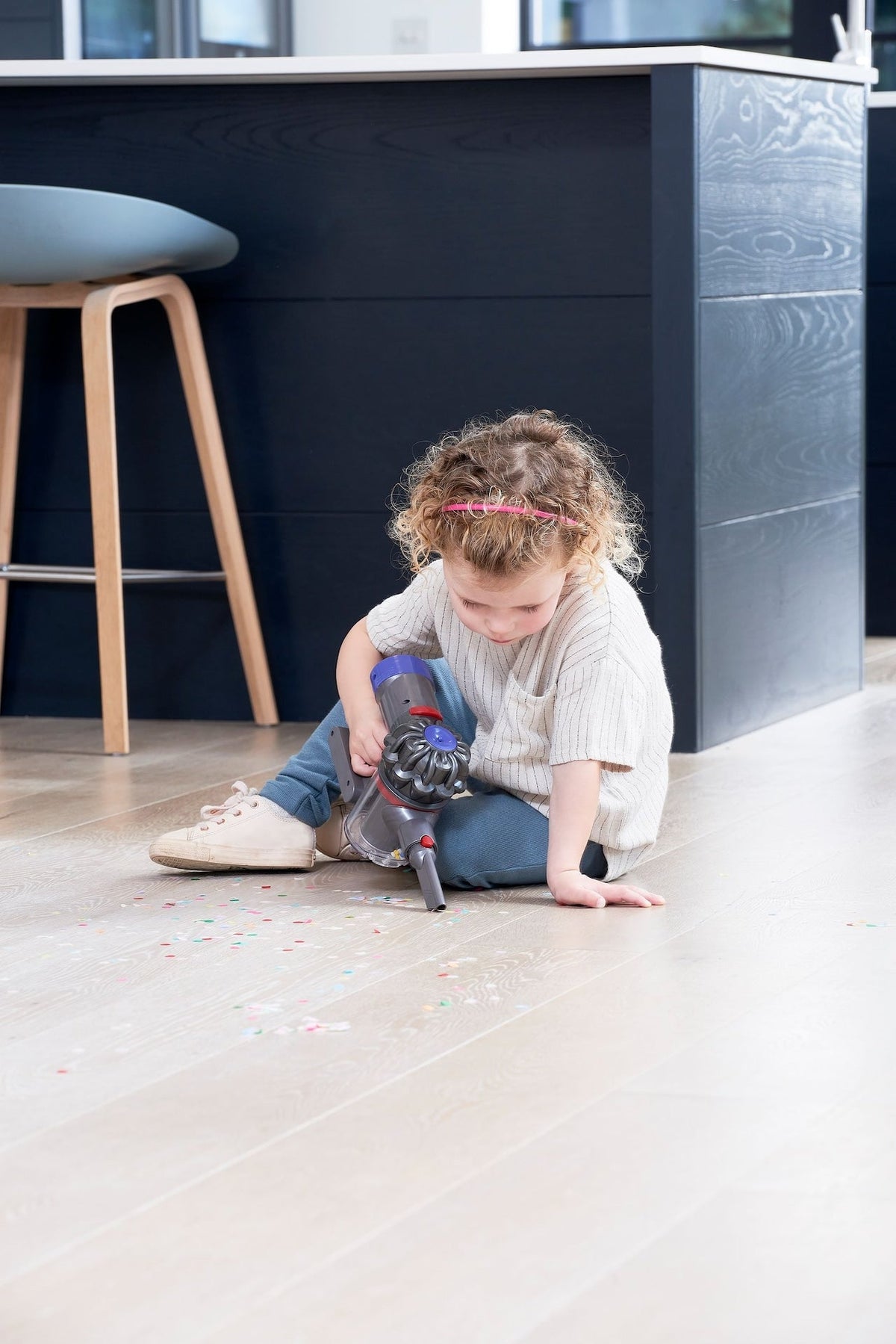 Stick Vacuum Cleaner Interactive Toy, Battery Operated, Ages 3+