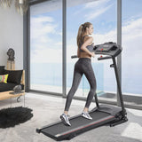 2.5HP Folding Treadmill with Incline, Electric Folding Treadmill for Walking Treadmill Machine 5 in LCD Screen 250 LB Capacity MP3