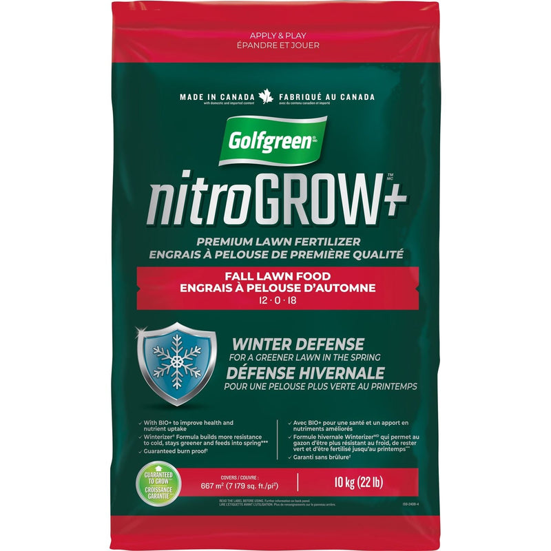Nitrogrow+ Fall Lawn Food, 12-0-18, 10-kg K310