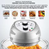Glass Air Fryer, Silver