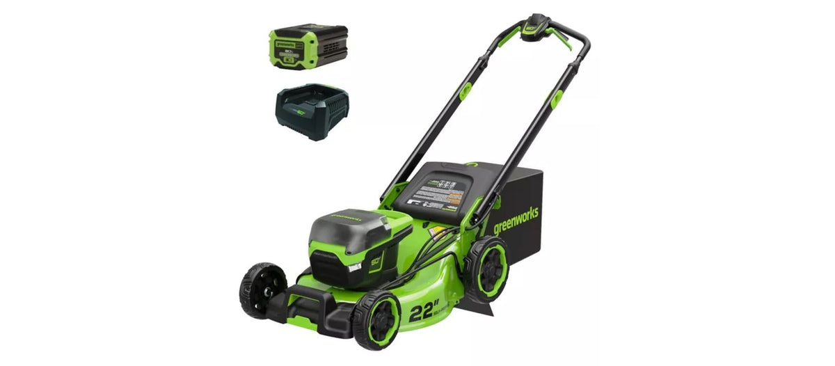 22-in 60V Self-Propelled Mower with 1 x 8.0Ah Battery and 6A Charger