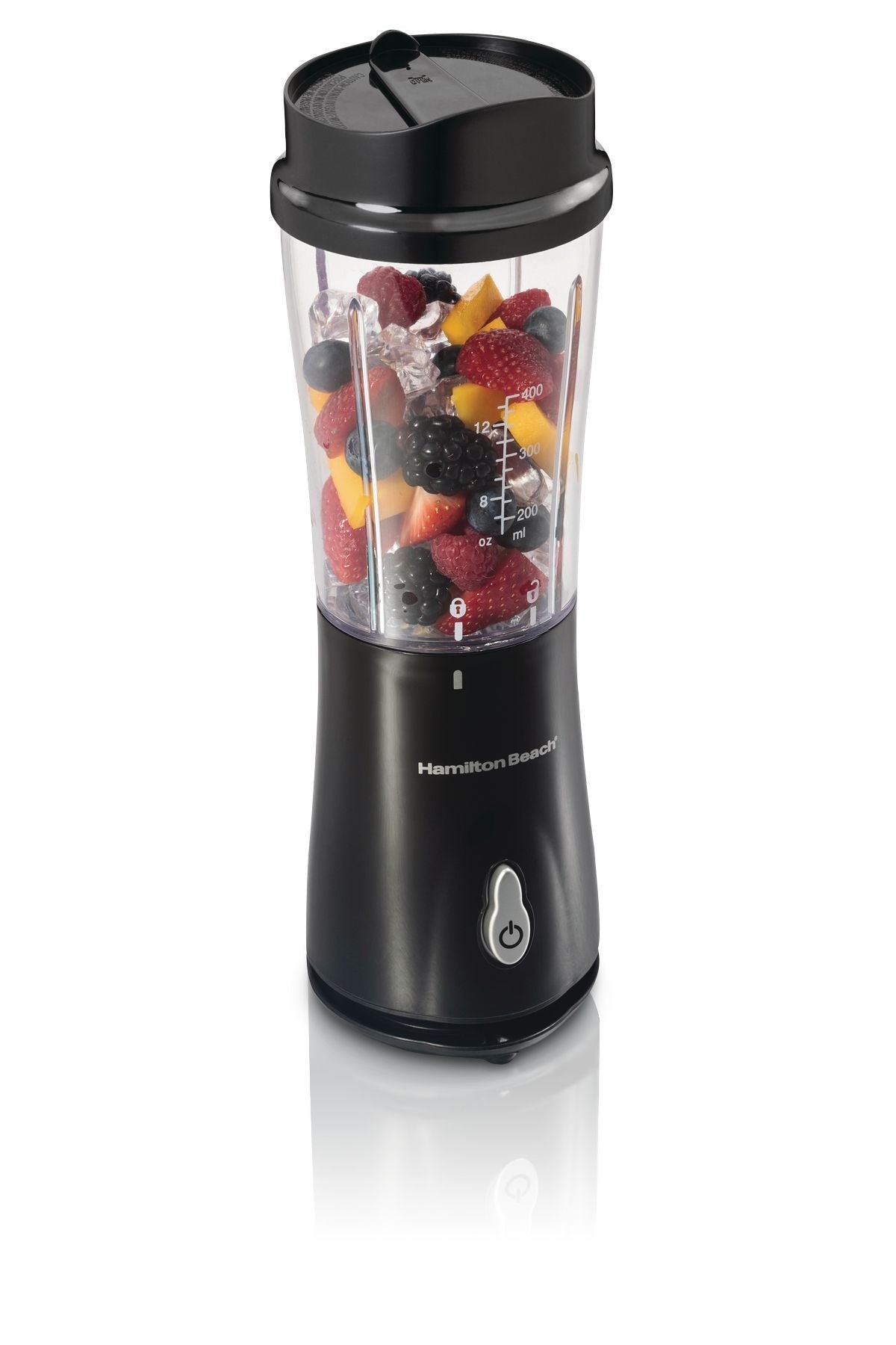 Personal Creations Single-Serve Blender with Travel Jar, Black, 414mL
