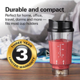 Personal Creations Single-Serve Blender with Travel Jar, Black, 414mL