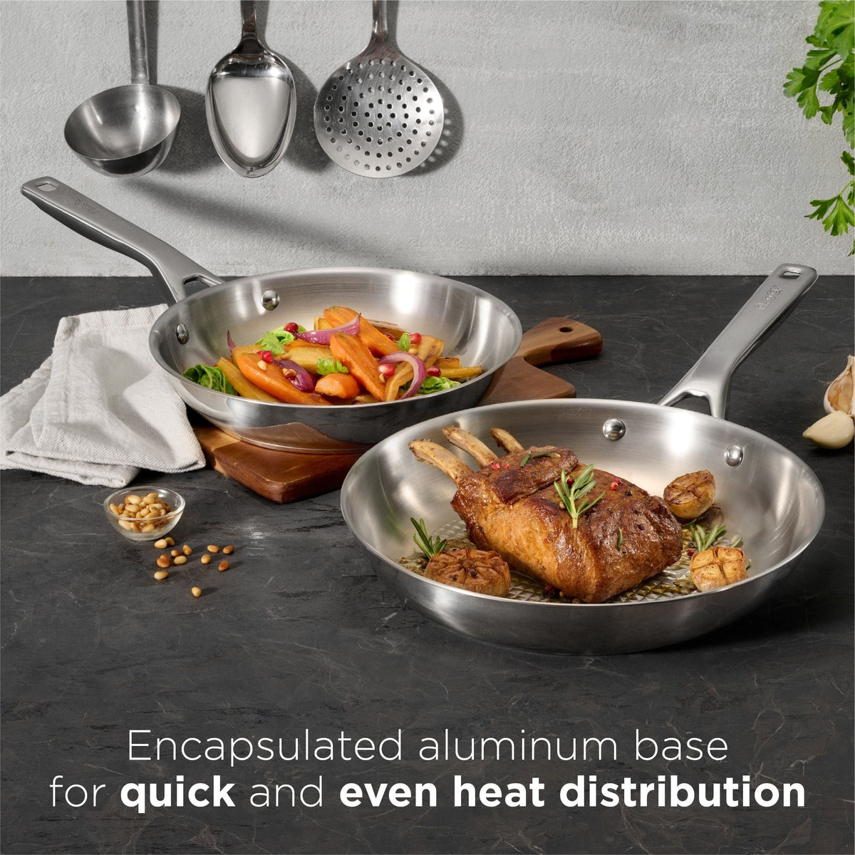 The Rock Performance Stainless Steel Pans, 2-pk