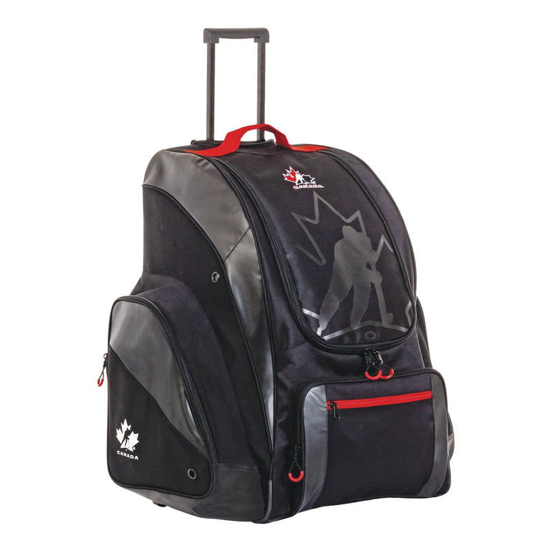 Backpack Hockey Bag, Wheeled, Youth/Junior, Black, 26-in B5986