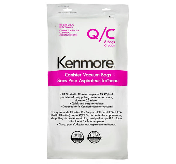 Genuine HEPA Canister Vacuum Cleaner Bags, 6-pk U3574