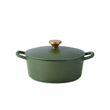 Deep Olive Tuscan Enamel/Cast Iron Dutch Oven, 4-qt