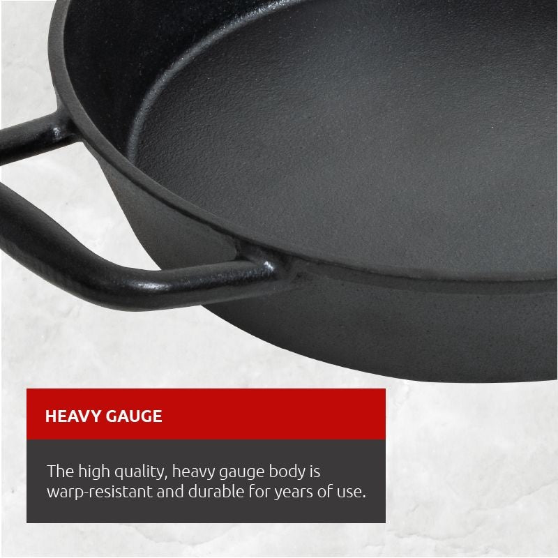 Pre-Seasoned Cast Iron Skillet, Oven & Broiler Safe, Black, 10-in