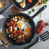 Pre-Seasoned Cast Iron Skillet, Oven & Broiler Safe, Black, 10-in