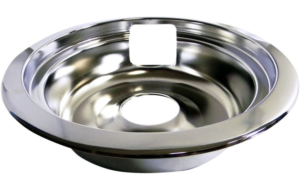 62469 Universal Stove Drip Pan with Trim Ring, Bright Chrome, 6-in M4689