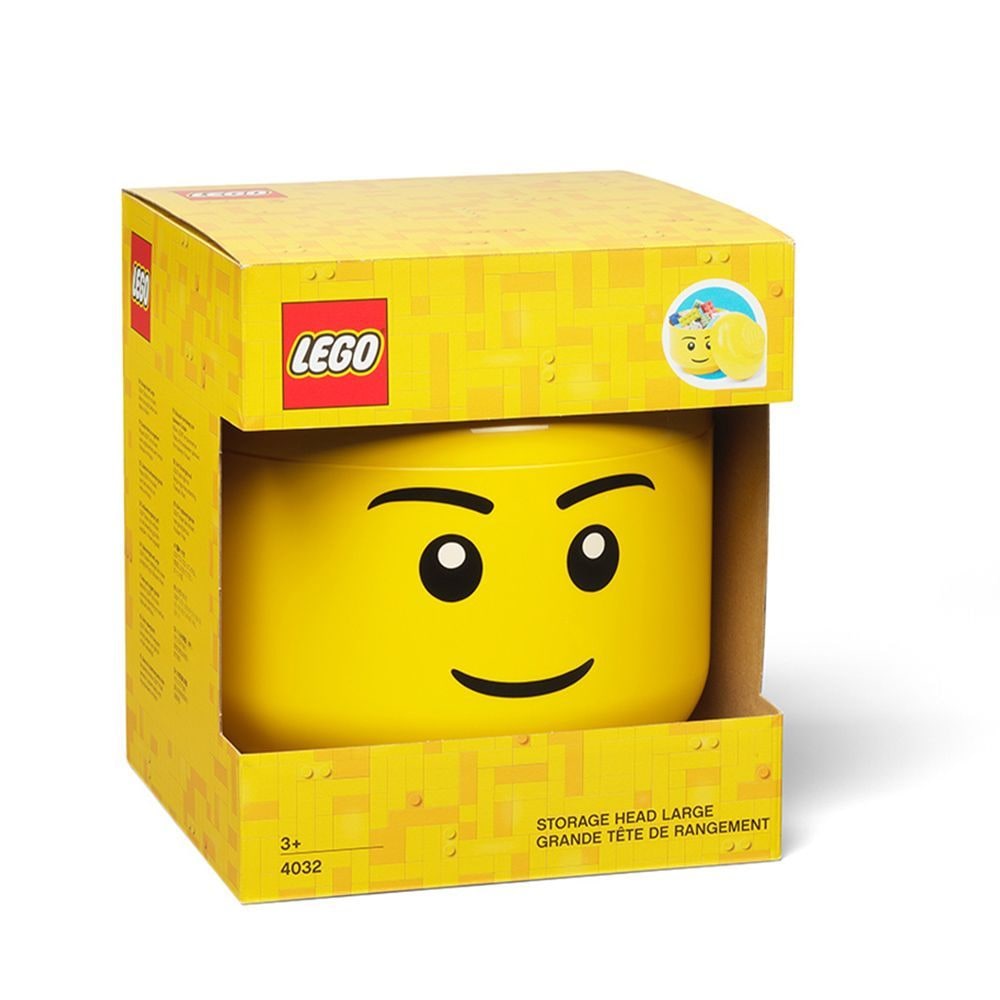 Boy Head Portable Storage Container for Ages 5+