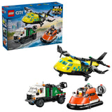 City Airplane Service, Truck & Hovercraft Remix Building Set - 60505, 990-pcs, Ages 7+