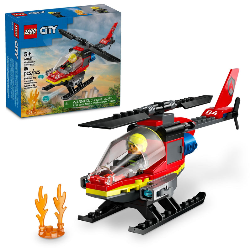 City Fire Rescue Helicopter - 60411, 85-pcs, Ages 5+ J7786