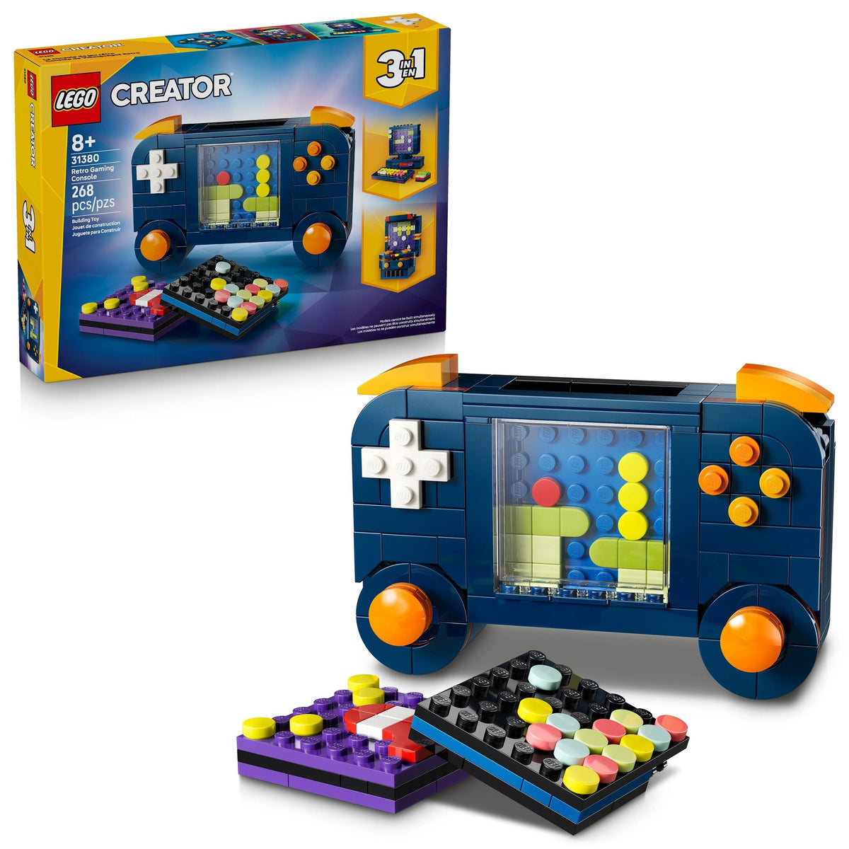 Creator 3-in-1 Retro Gaming Console Building Set - 31380, 268-pcs, Ages 8+