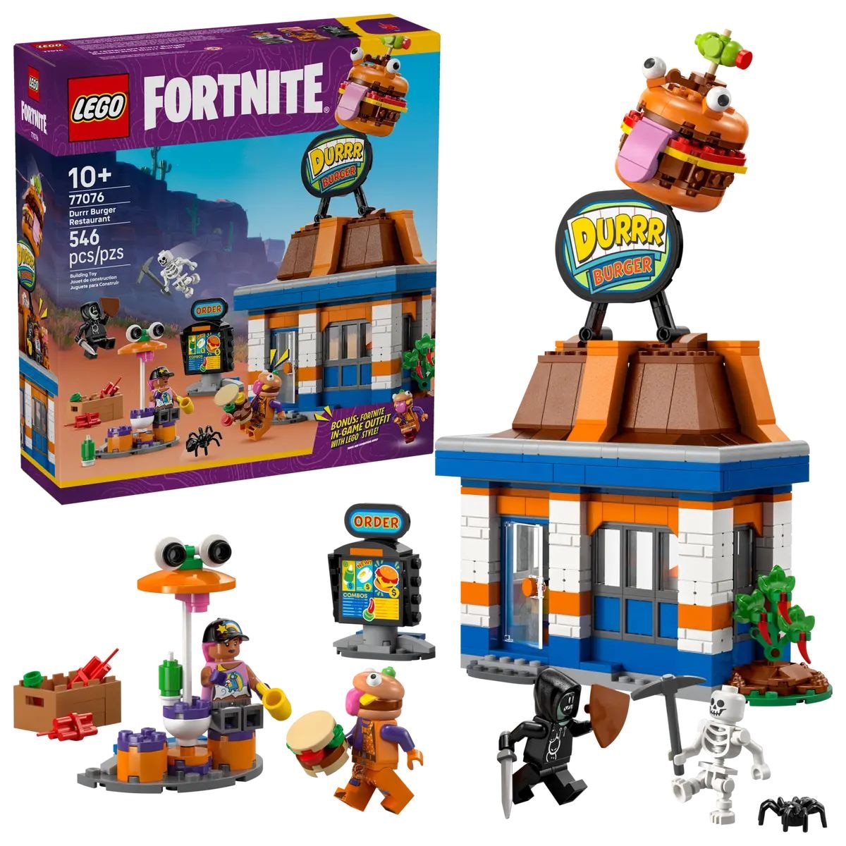 Fortnite Durrr Burger Restaurant - 77076, 546-pcs, Ages 10+