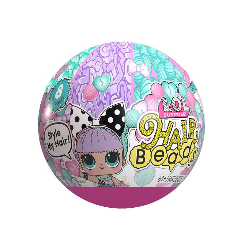 L.O.L. Surprise Hair Beads Tots with 60+ Hair Beads, Collectible Doll, Assorted, Ages 4+ X7107