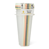 Colour Changing Glitter Plastic Tumbler with Splashproof Lid, 24-oz, 4-pk