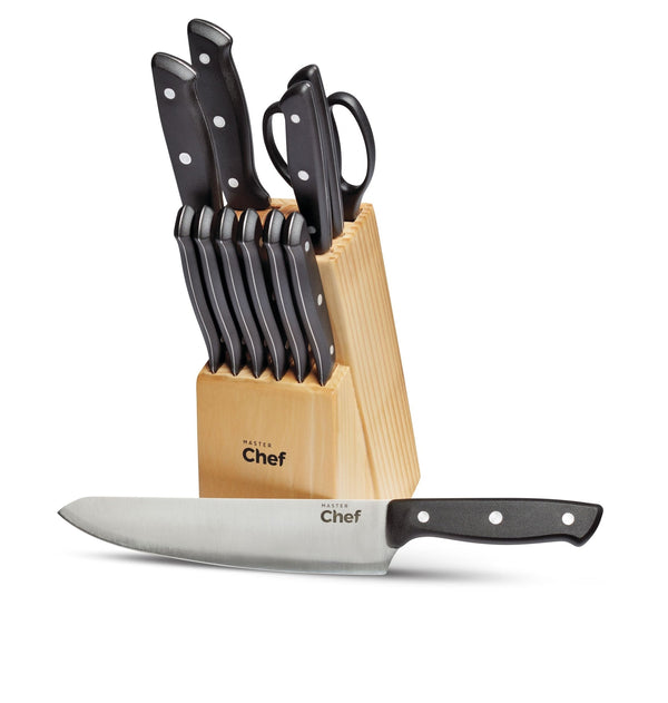 Stainless Steel Knife Block & Kitchen Starter Kit, Ergonomic Grip, 22-pc Q394