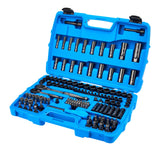 140 Piece 1/4" and 3/8" Drive Black Socket Set