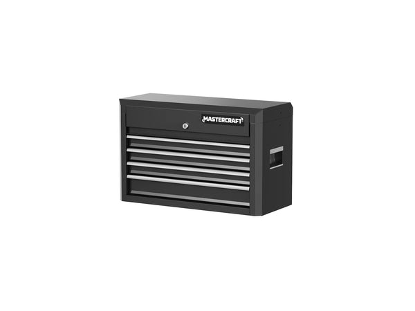 4-Drawer Tool Storage Chest with Liners, Black, 24-in A1073