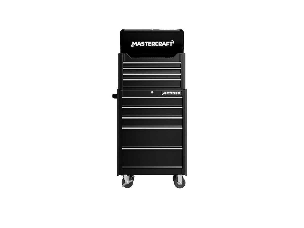 4-Drawer Tool Storage Chest with Liners, Black, 24-in