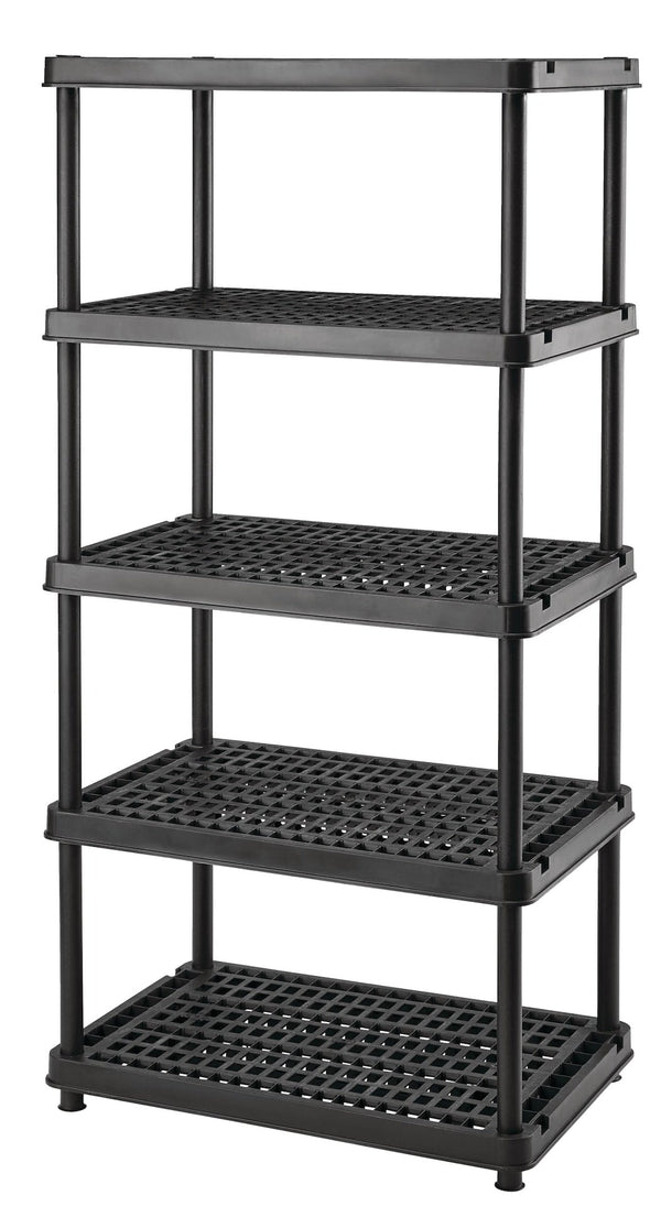 5-Shelf Resin/ Plastic Storage Rack/ Shelving Unit, 36 x 24 x 72-in M1253