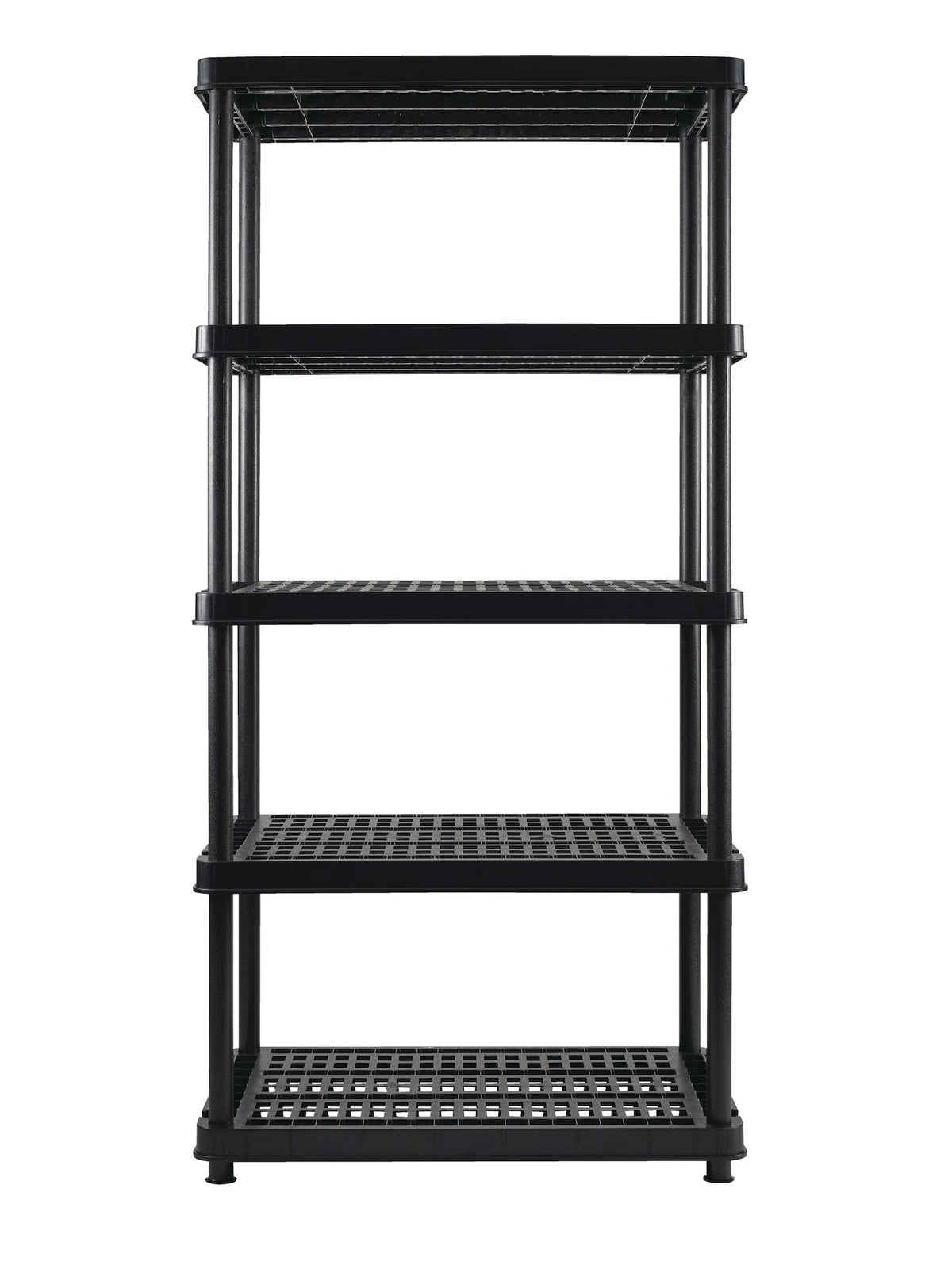 5-Shelf Resin/ Plastic Storage Rack/ Shelving Unit, 36 x 24 x 72-in