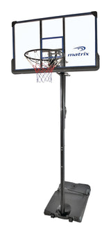 Portable Adjustable Basketball Backboard, Hoop & Net System, 48-in