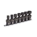 1/2-in Drive Swivel Impact Socket Set, 7-pc, SAE, Cr-Mo
