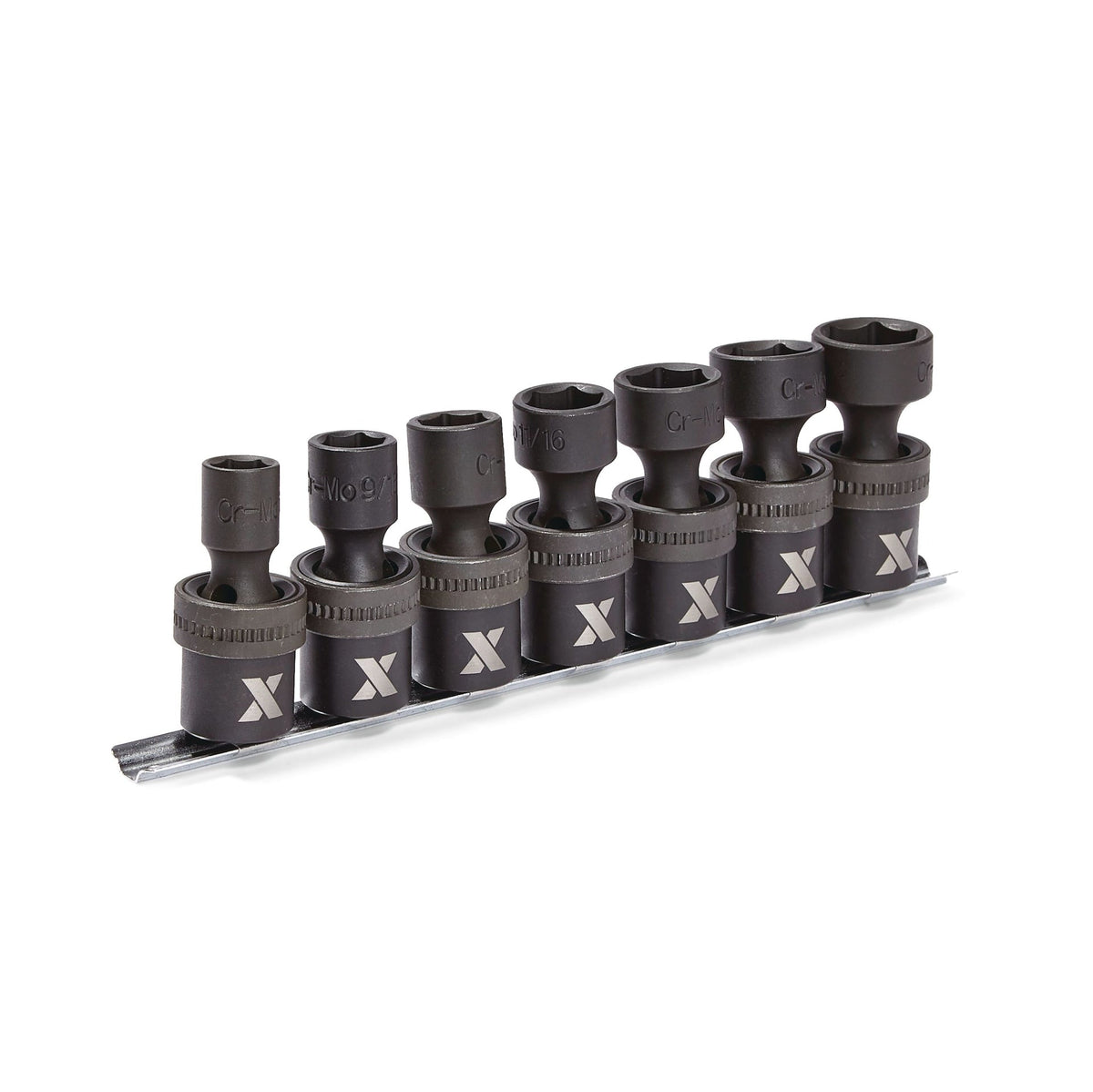 1/2-in Drive Swivel Impact Socket Set, 7-pc, SAE, Cr-Mo