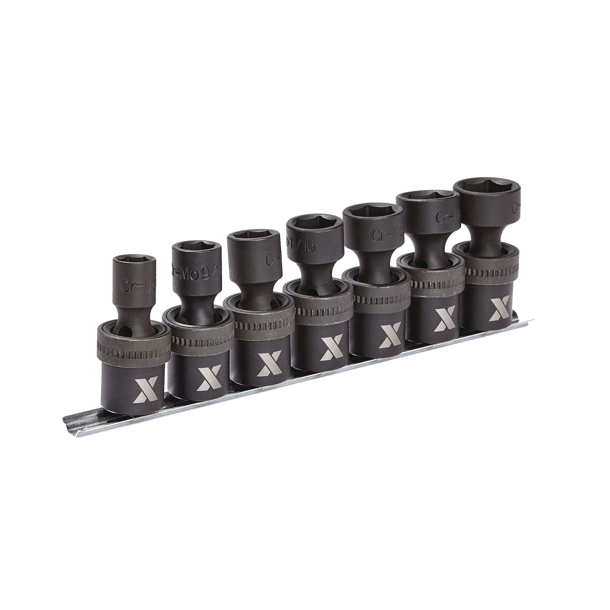 1/2-in Drive Swivel Impact Socket Set, 7-pc, SAE, Cr-Mo