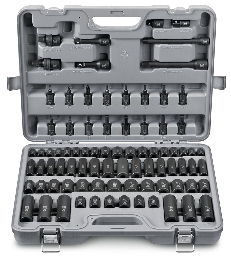 3/8-in & 1/2-in Drive Professional Grade Impact Socket Set, 83-pc, CRMO Q3791