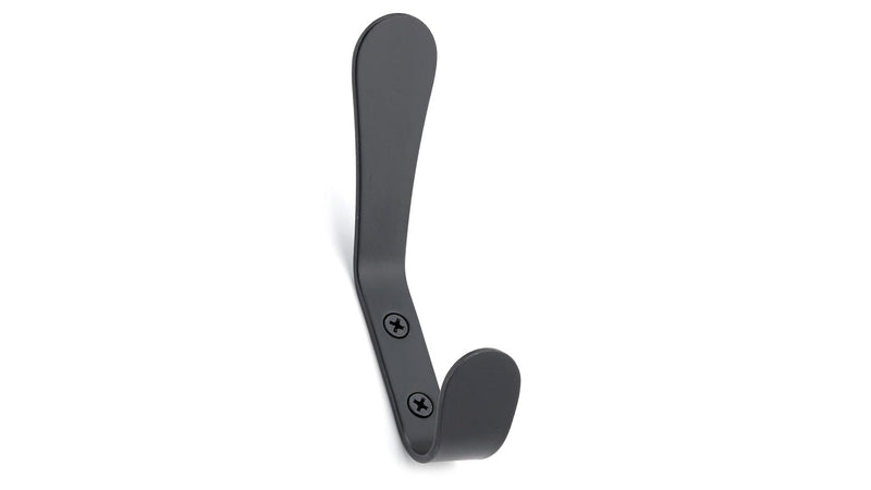 Metal Utility Double Hook, Matte Black B4804