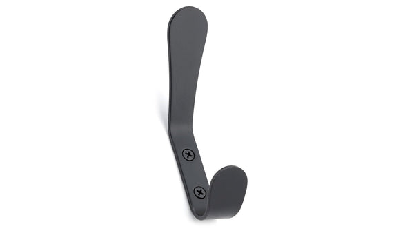 Metal Utility Double Hook, Matte Black P6452