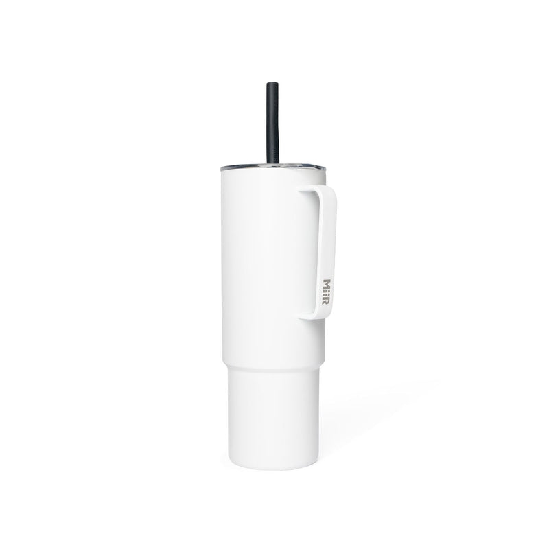 Stainless Steel Insulated All Day Straw Cup with Handle, White, 32-oz N2891
