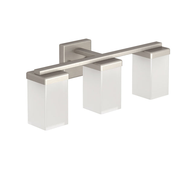 90-Degree Vanity Lighting Fixture, Brushed Nickel, 3-L C3120