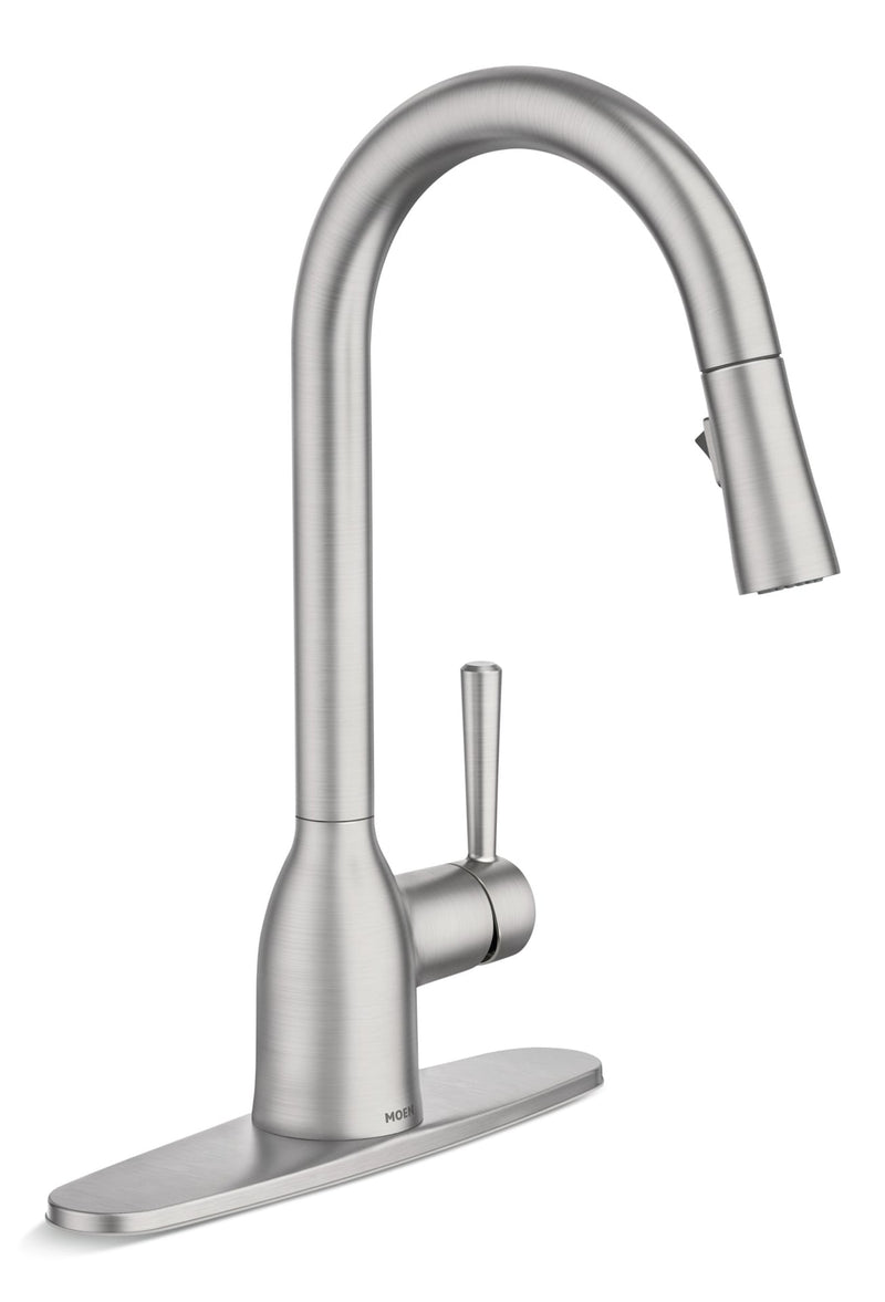 Adler Single Handle Pulldown Kitchen Faucet, Spot-resistant Stainless J4488
