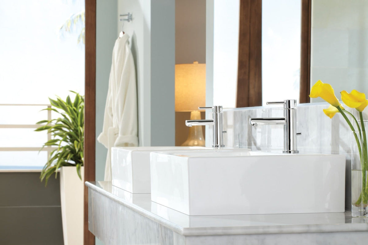 Align Single Handle High Arc Single Hole Bathroom Sink Faucet, Chrome