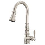 Weymouth Single Handle High Arc Pull Down Spot-Resist Sprayer Kitchen Faucet with Power Boost, Stainless Steel