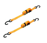 3,000-lb Heavy-Duty Sliding Ratchet Tie Down Straps, 1.25-in x 8-ft, 2-pk