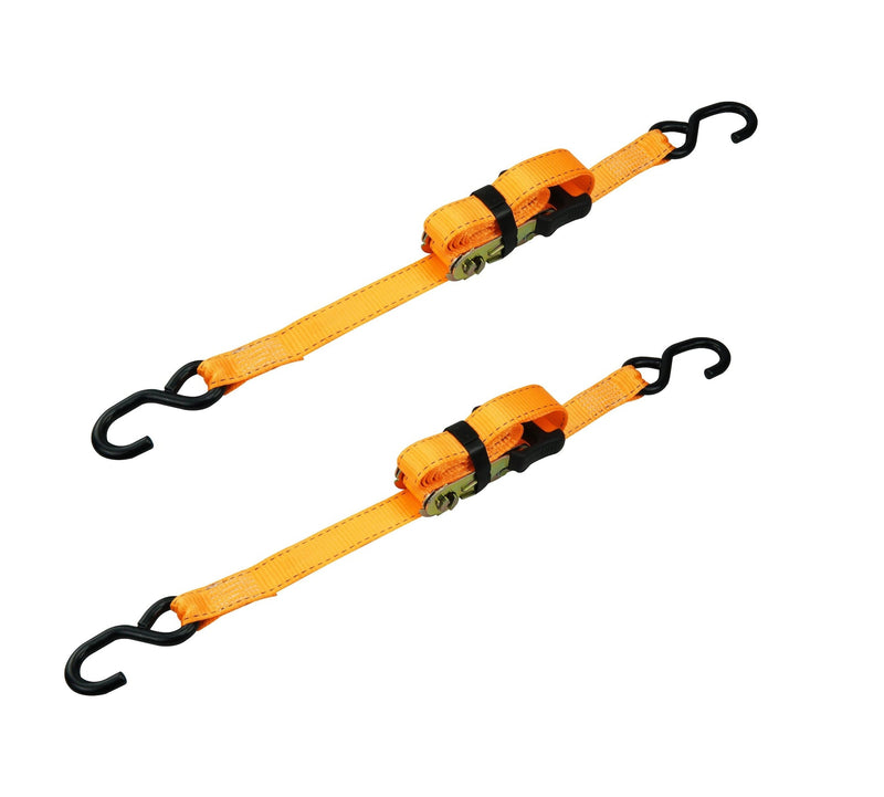3,000-lb Heavy-Duty Sliding Ratchet Tie Down Straps, 1.25-in x 8-ft, 2-pk K4634