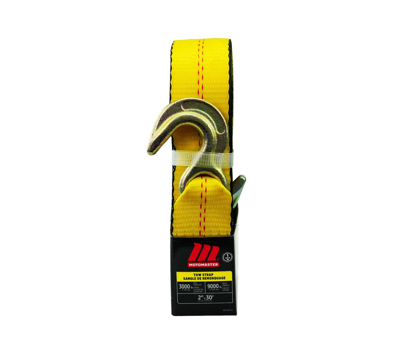 9,000-lb Tow Strap, with Rust-Resistant Hooks, 2-in x 30-ft N2225