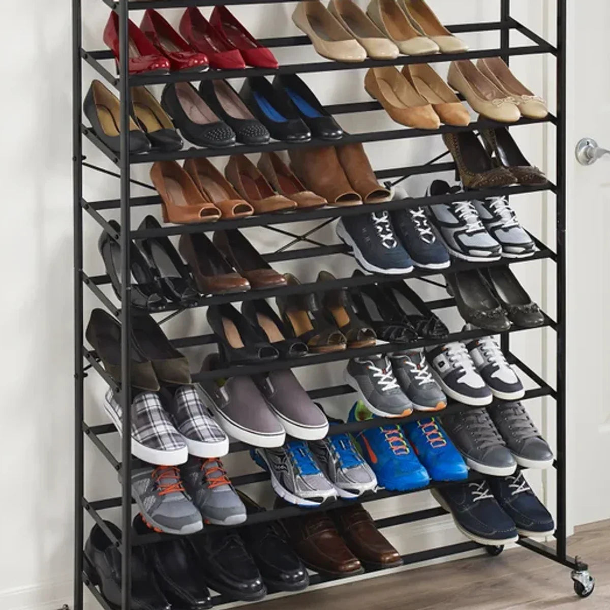 9 Tier Rolling Shoe Tower