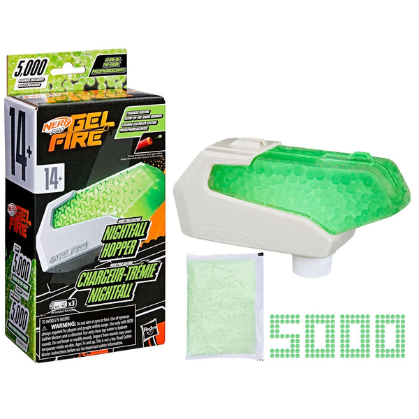 Pro Gelfire Glow In The Dark Nightfall Hopper with 5000 Gelfire Rounds N2969