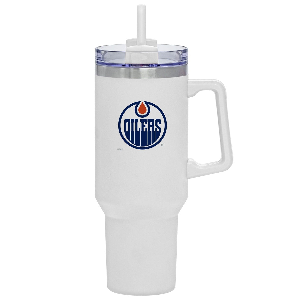 Travel Mug with Straw and Handle, 40-oz