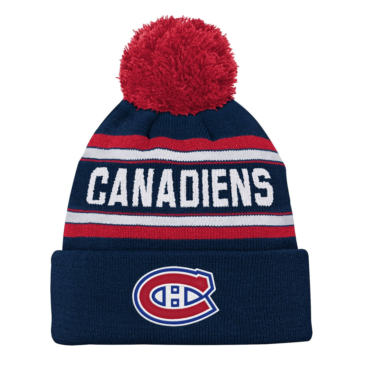 Jacquard Cuffed Knit Pom Toque, Youth