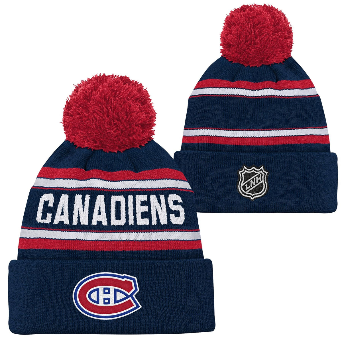Jacquard Cuffed Knit Pom Toque, Youth