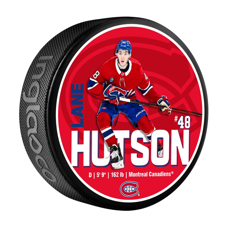 Lane Hutson Hockey Puck, 6-oz L5269