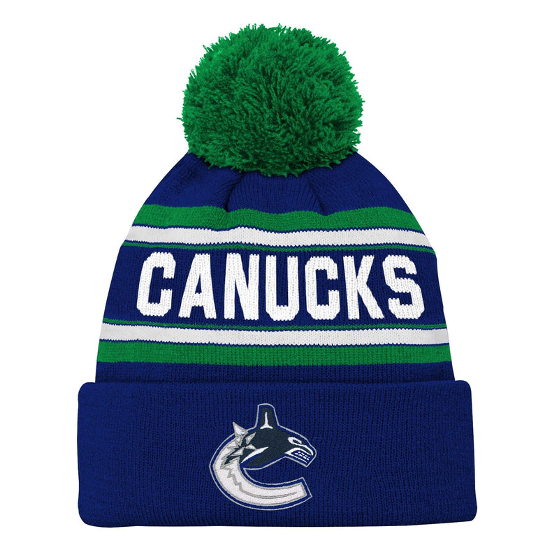 Jacquard Cuffed Knit Pom Toque, Youth H406